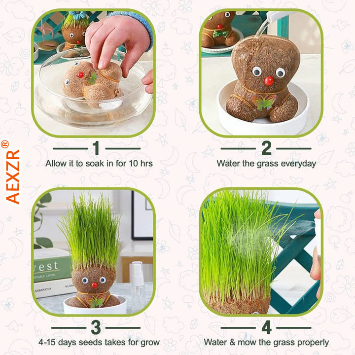 AEXZR® Grass Head Doll